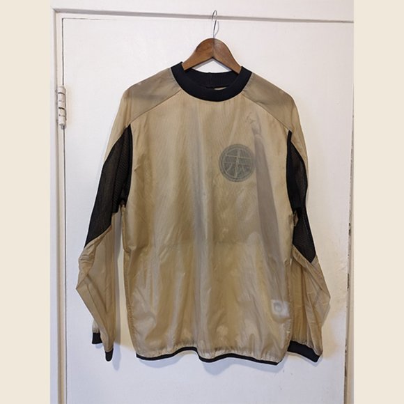 ASTRID ANDERSEN - Sheer overlay logo sport sweater - Sz L - Picture 2 of 13